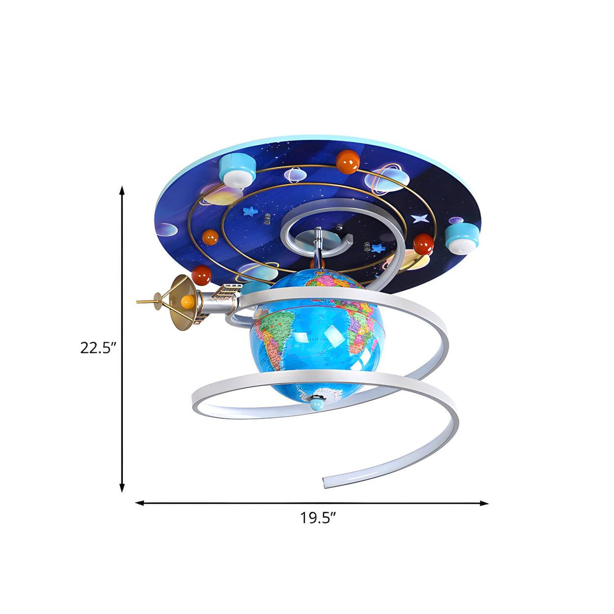 Creative Milky Way Earth Spiral LED Flush Mount Light Image - 4
