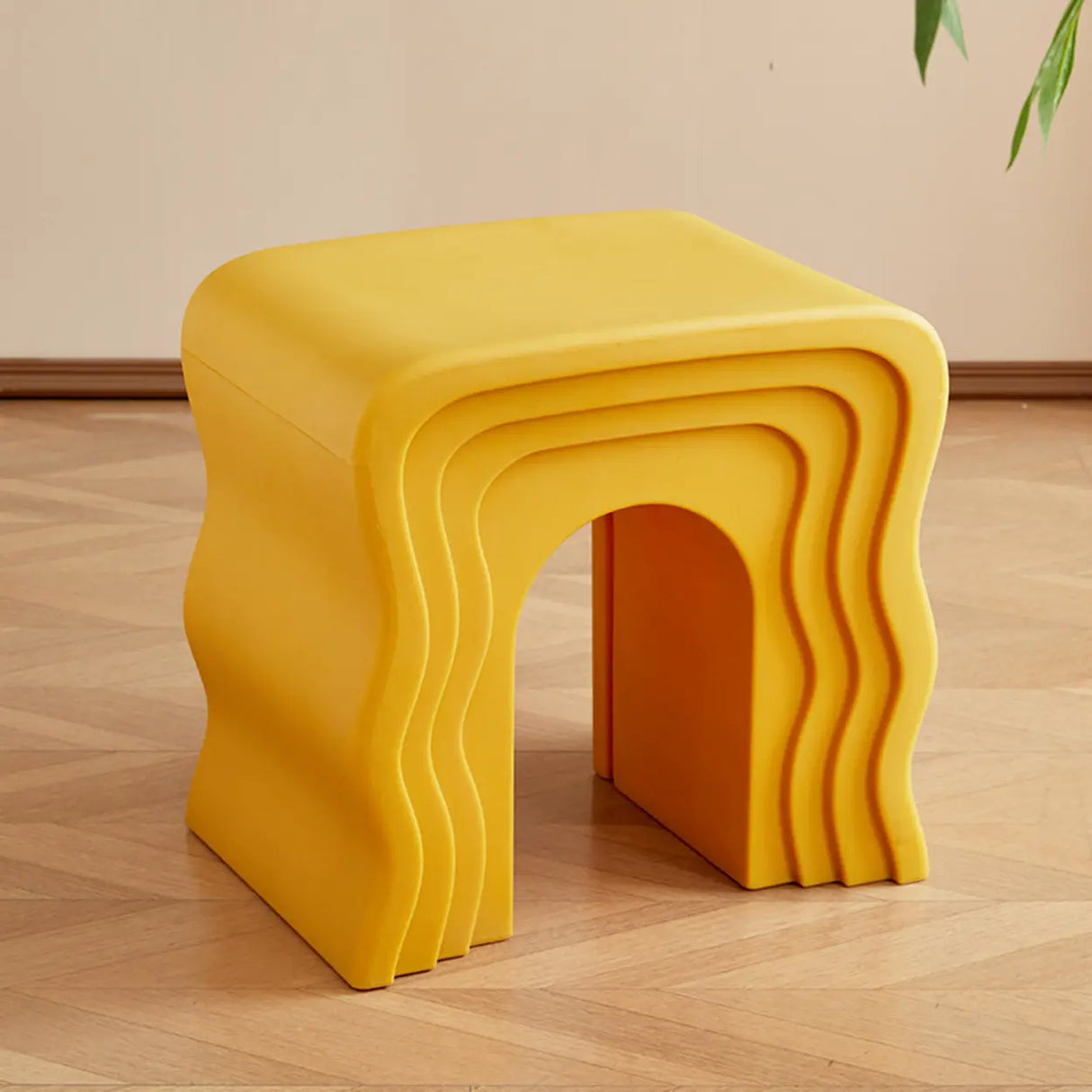 Creative Modern Rectangle Pink Acrylic Stool Side Table Image - 15