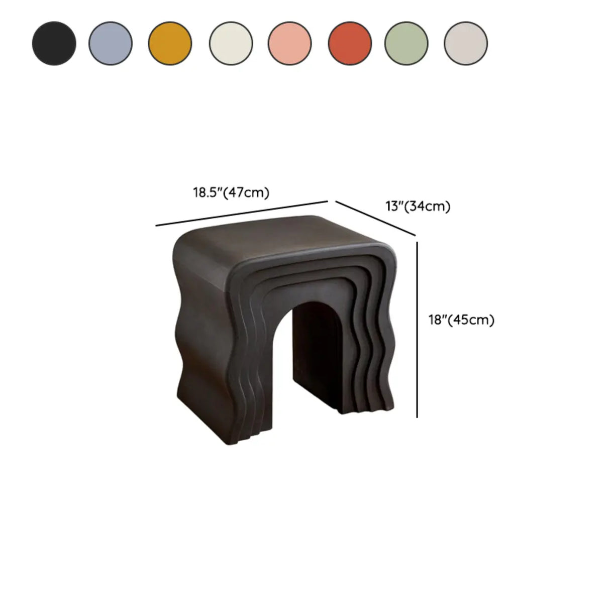 Creative Modern Rectangle Pink Acrylic Stool Side Table 