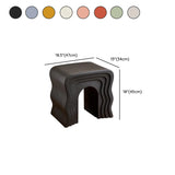 Creative Modern Rectangle Pink Acrylic Stool Side Table #size