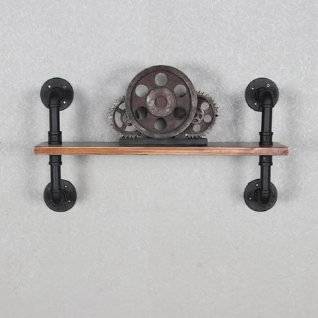 Creative Pipe Wall-Mounted Open Shelf Metal Bookshelf Image - 1