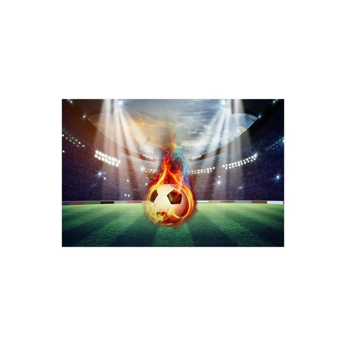 Creative Rectangular Sports Print Soccer Game Area Rug Image - 10