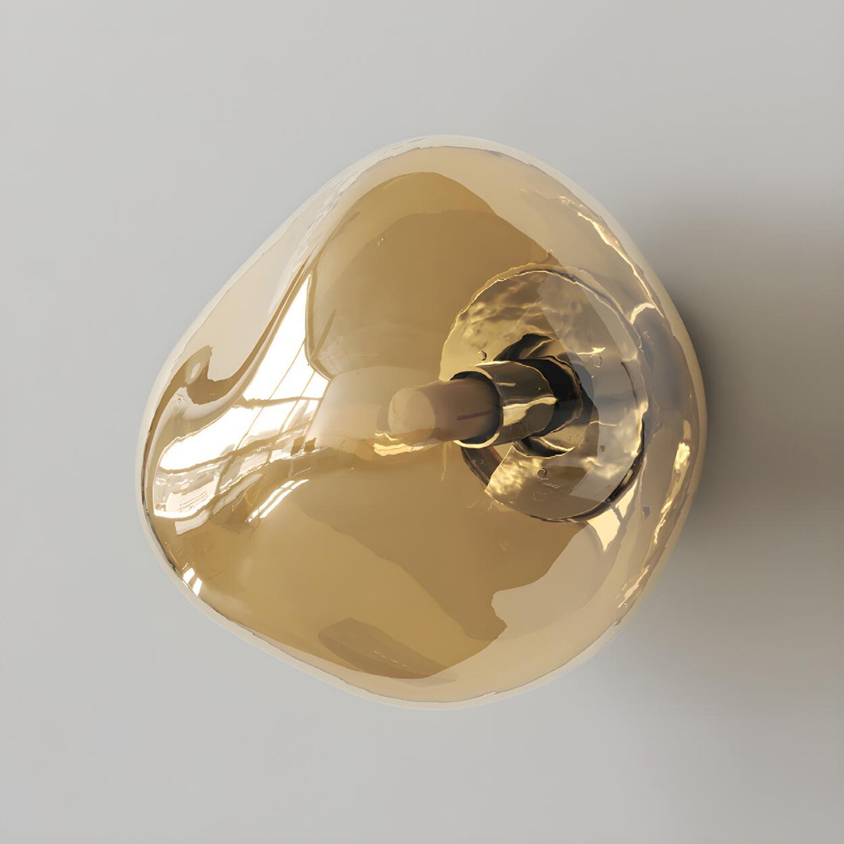 Creative Rock-Shaped Chrome Glass Wall Sconce Light Image - 11