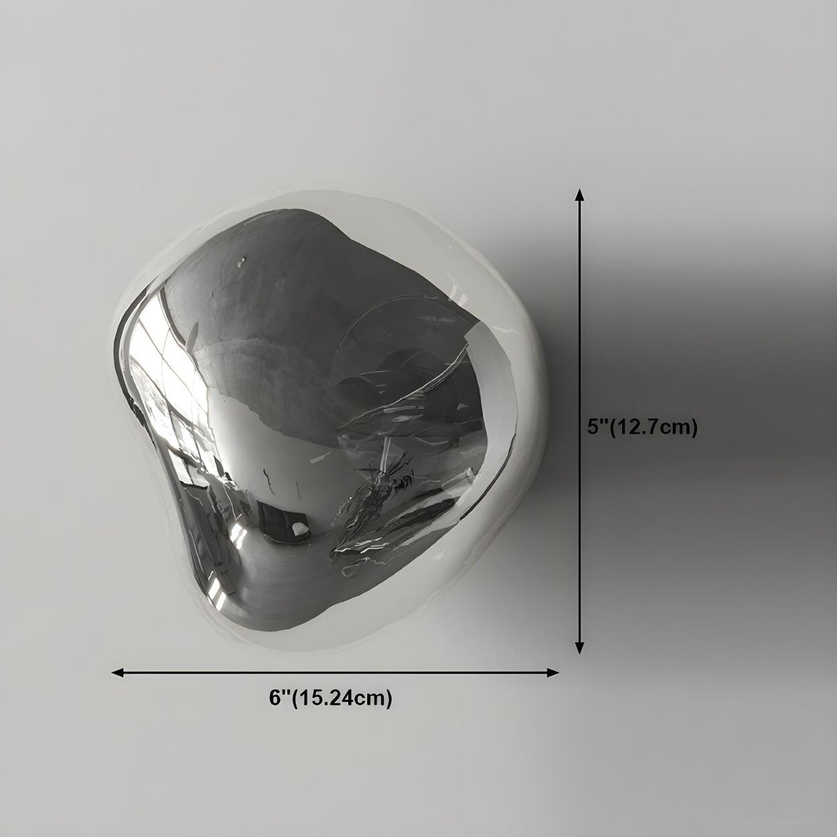 Creative Rock-Shaped Chrome Glass Wall Sconce Light 