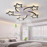 Creative Star Shaped Dimming LED Ceiling Fan with Light Image - 1