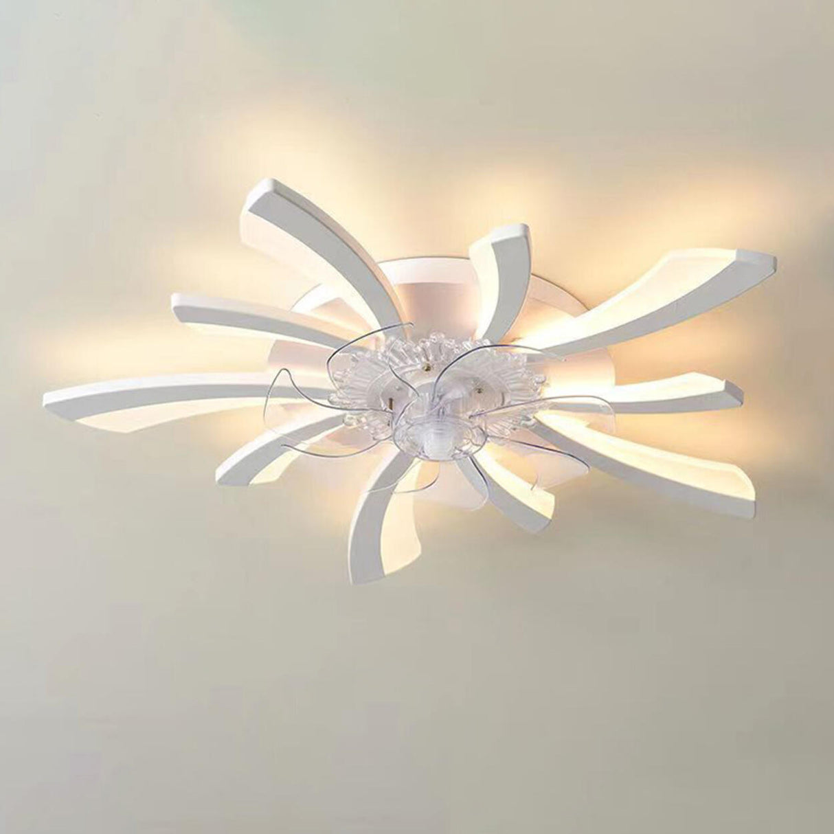 Creative Star Shaped Dimming LED Ceiling Fan with Light Image - 10