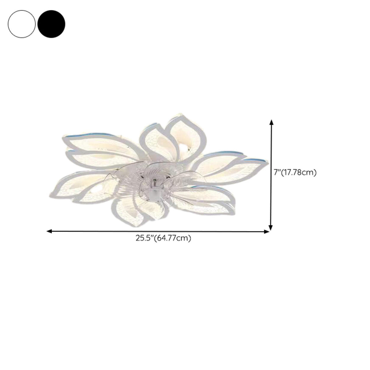 Creative Star Shaped Dimming LED Ceiling Fan with Light 