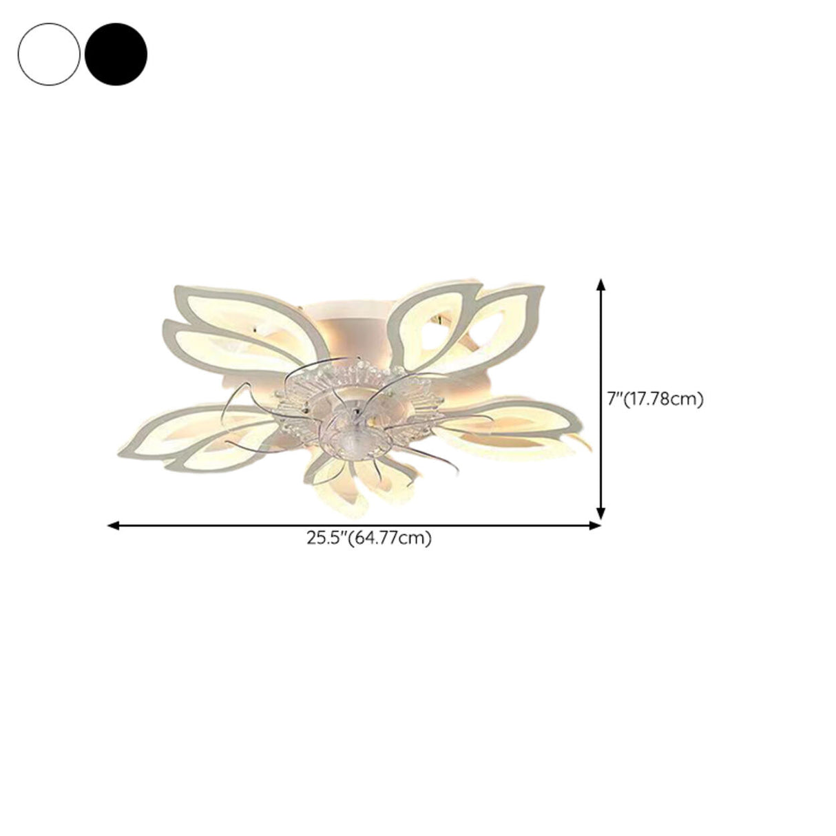Creative Star Shaped Dimming LED Ceiling Fan with Light Image - 15