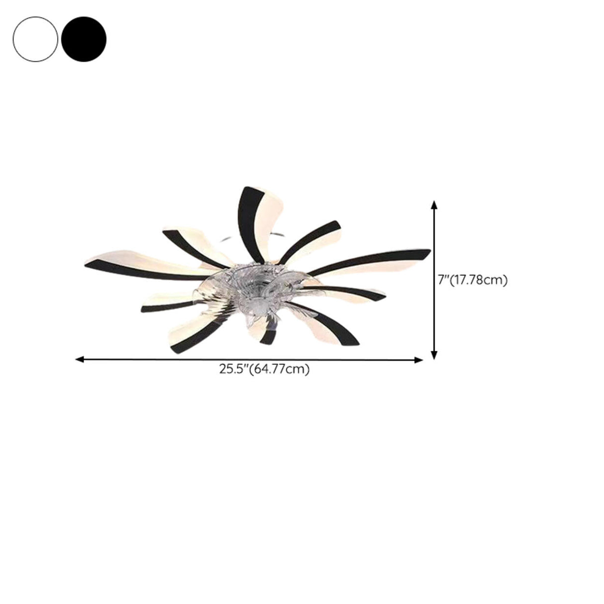 Creative Star Shaped Dimming LED Ceiling Fan with Light Image - 16