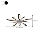 Creative Star Shaped Dimming LED Ceiling Fan with Light Image - 16