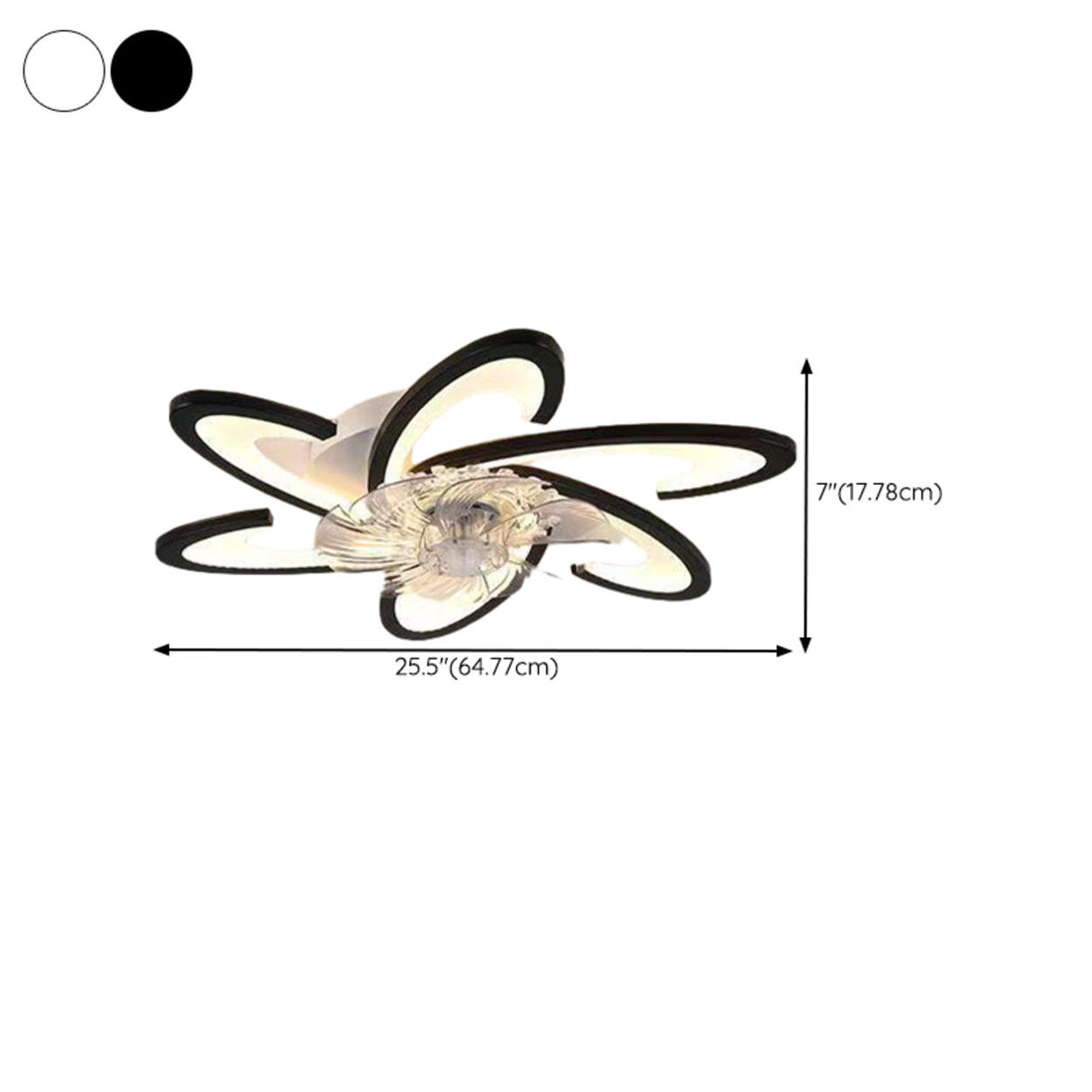 Creative Star Shaped Dimming LED Ceiling Fan with Light Image - 17