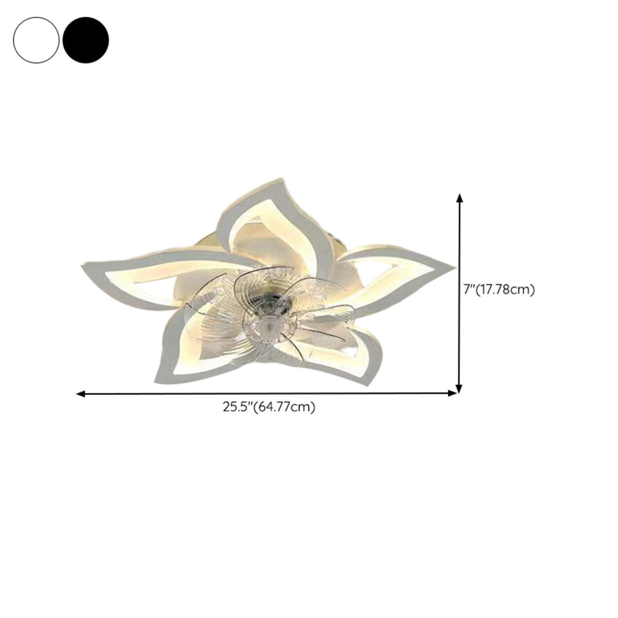 Creative Star Shaped Dimming LED Ceiling Fan with Light Image - 18