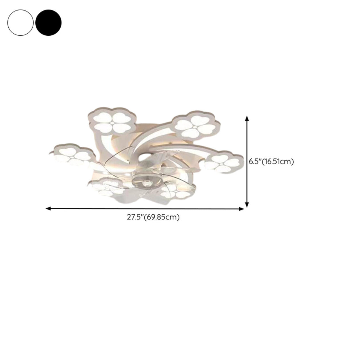 Creative Star Shaped Dimming LED Ceiling Fan with Light Image - 19