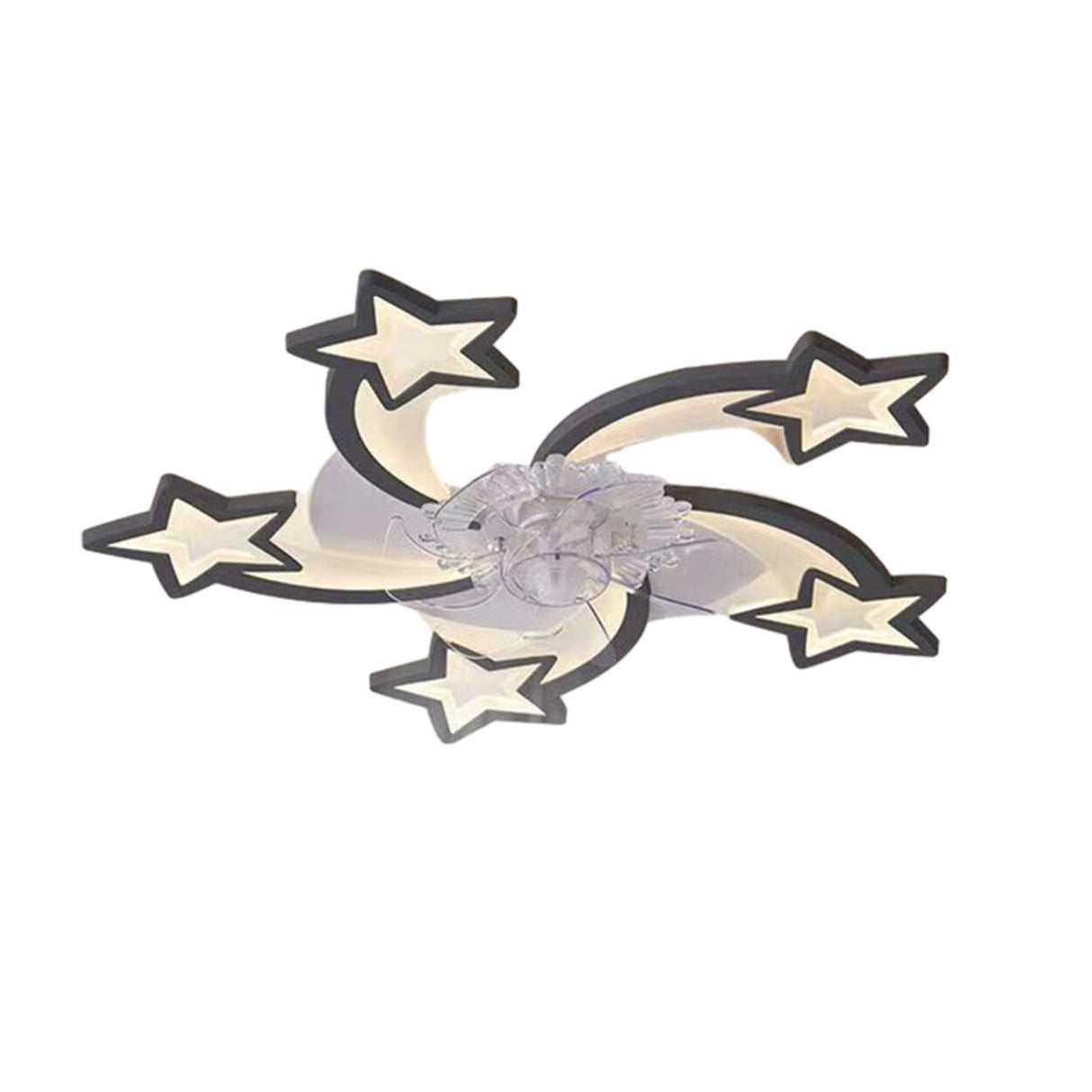 Creative Star Shaped Dimming LED Ceiling Fan with Light Image - 5