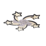 Creative Star Shaped Dimming LED Ceiling Fan with Light Image - 5