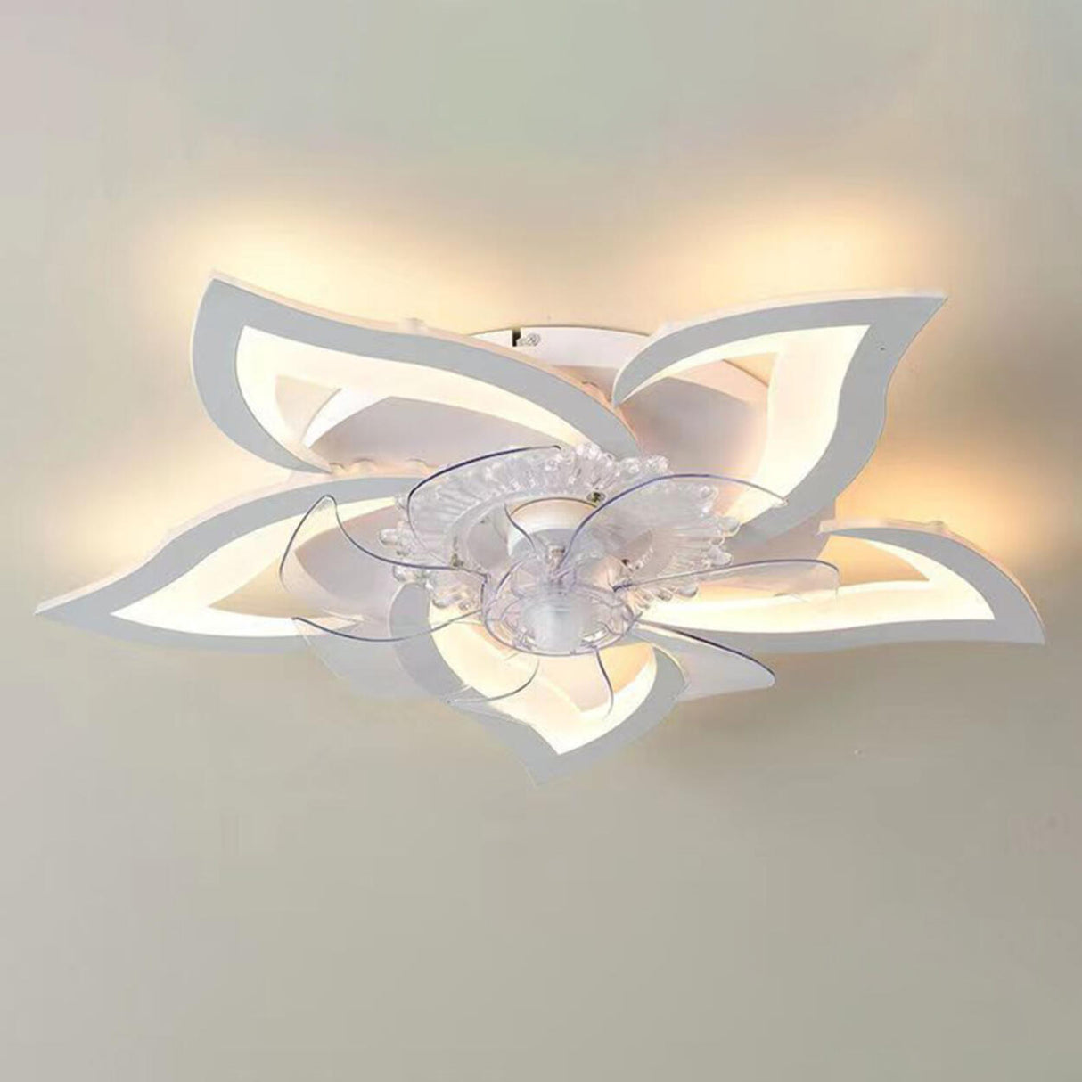 Creative Star Shaped Dimming LED Ceiling Fan with Light Image - 8