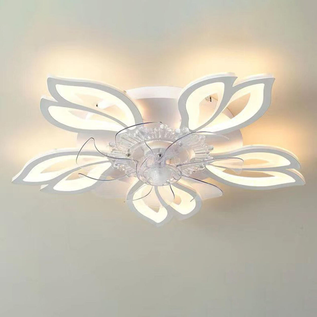 Creative Star Shaped Dimming LED Ceiling Fan with Light Image - 9