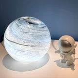 Creative Stylish Moon Glass Bedroom Decor Table Lamp Image - 2