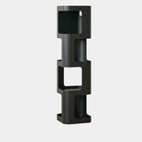 Creative Tower Open Chain Metal Storage Bookcase Black Image - 5