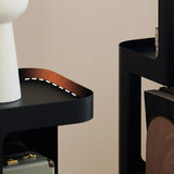 Creative Tower Open Chain Metal Storage Bookcase Black Image - 8