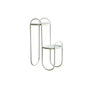 Creative Wavy 2 Tiers Round Metal Floor Plant Stand Image - 2