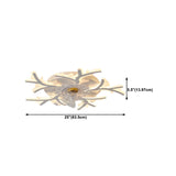 Creative White Branch Flush Ceiling Fan with Lights Image - 17
