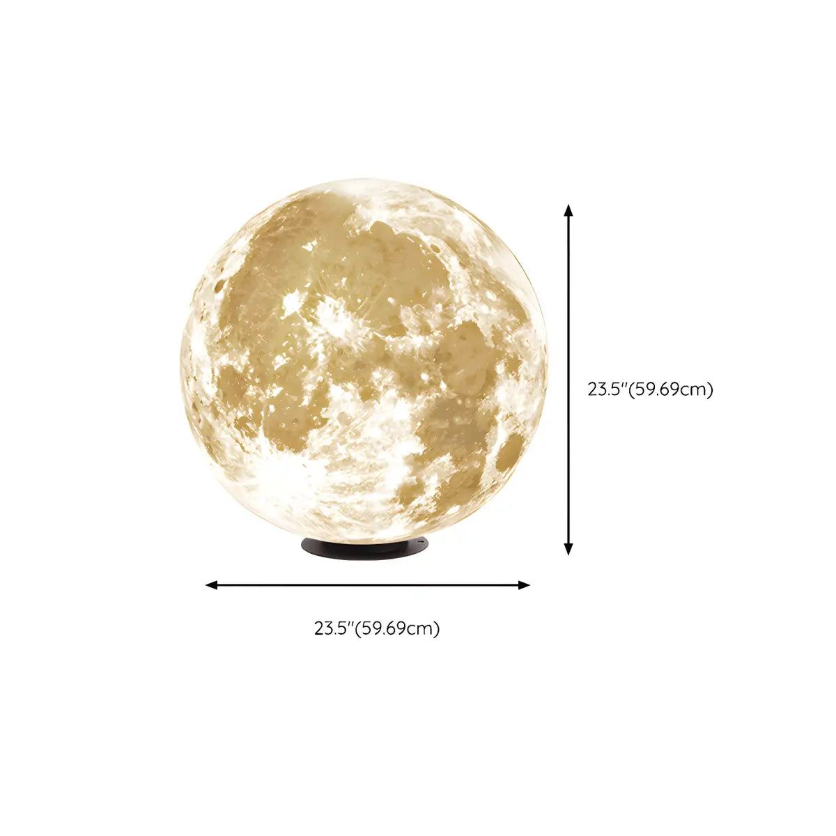 Creative White Moon Design Globe LED Outdoor Table Lamp Image - 19