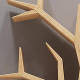 Creative Wood Tree-Shaped Geometric Display Bookcase Image - 4