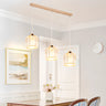 Crystal Cylinder 3-Light Kitchen Island Pendant Light Image - 3