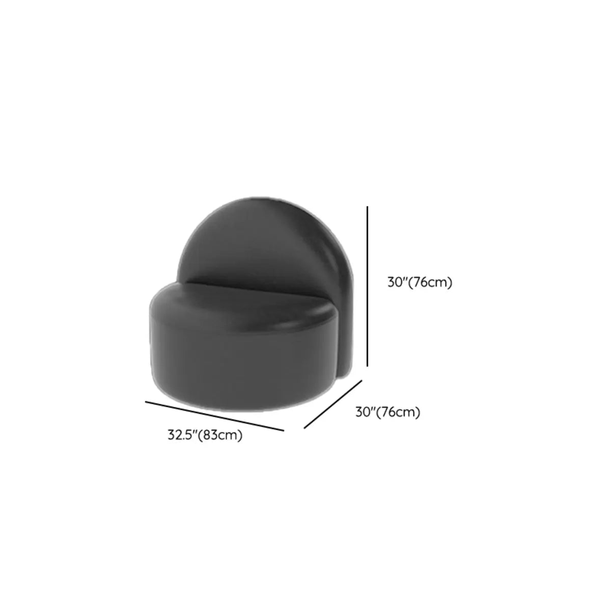 Curved Black Leather Tight Back Sofa Seating Group 
