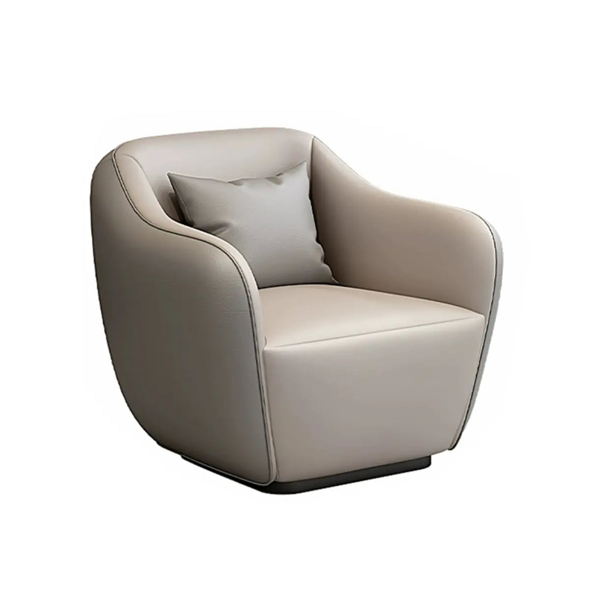 Curved Coffee Grey Leather Reception Sofa 5 Piece Set Image - 9
