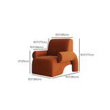 Curved Fabric Stylish Sponge Cream Large Sectional Sofa #size