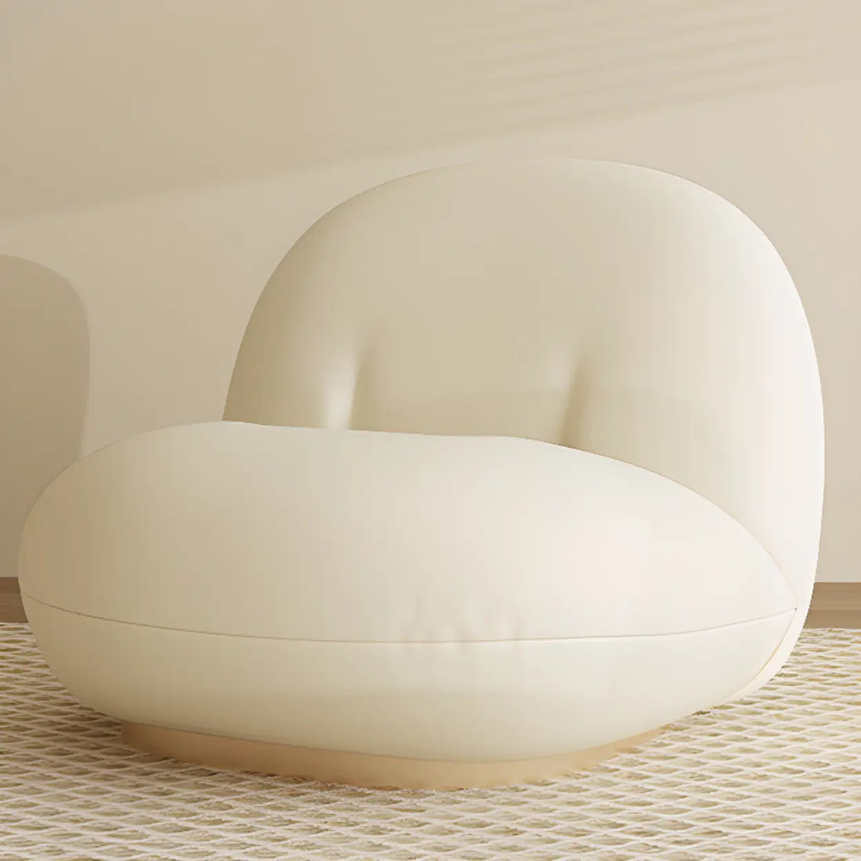 Curved Fabric Stylish Sponge Cream Large Sectional Sofa Image - 2