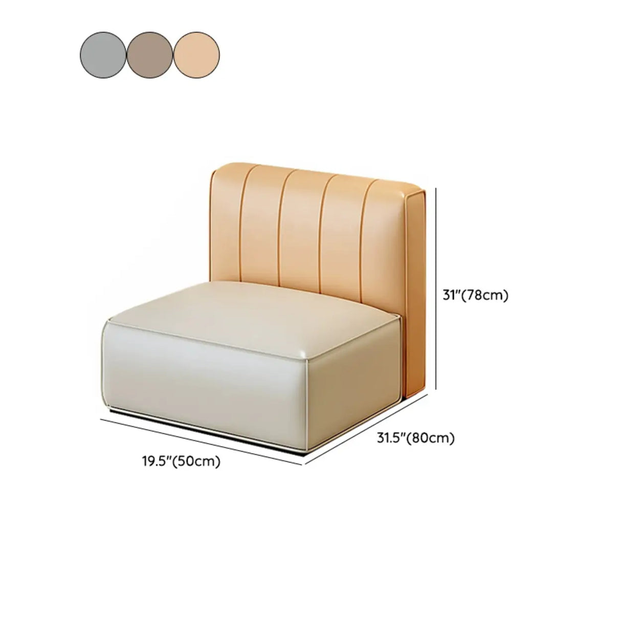 Curved Grey Faux Leather Tight Back Sofa Seating Group 