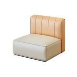 Curved Grey Faux Leather Tight Back Sofa Seating Group Image - 5