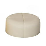 Curved Scratch Resistant Faux Leather Pillow Back Sofa Image - 2