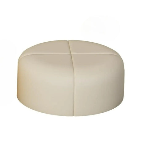Curved Scratch Resistant Faux Leather Pillow Back Sofa Image - 2