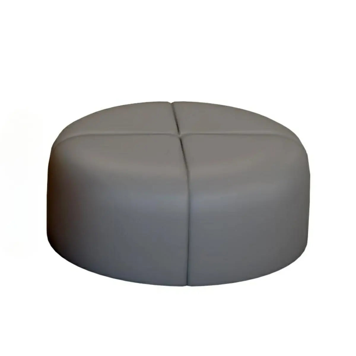 Curved Scratch Resistant Faux Leather Pillow Back Sofa Image - 3