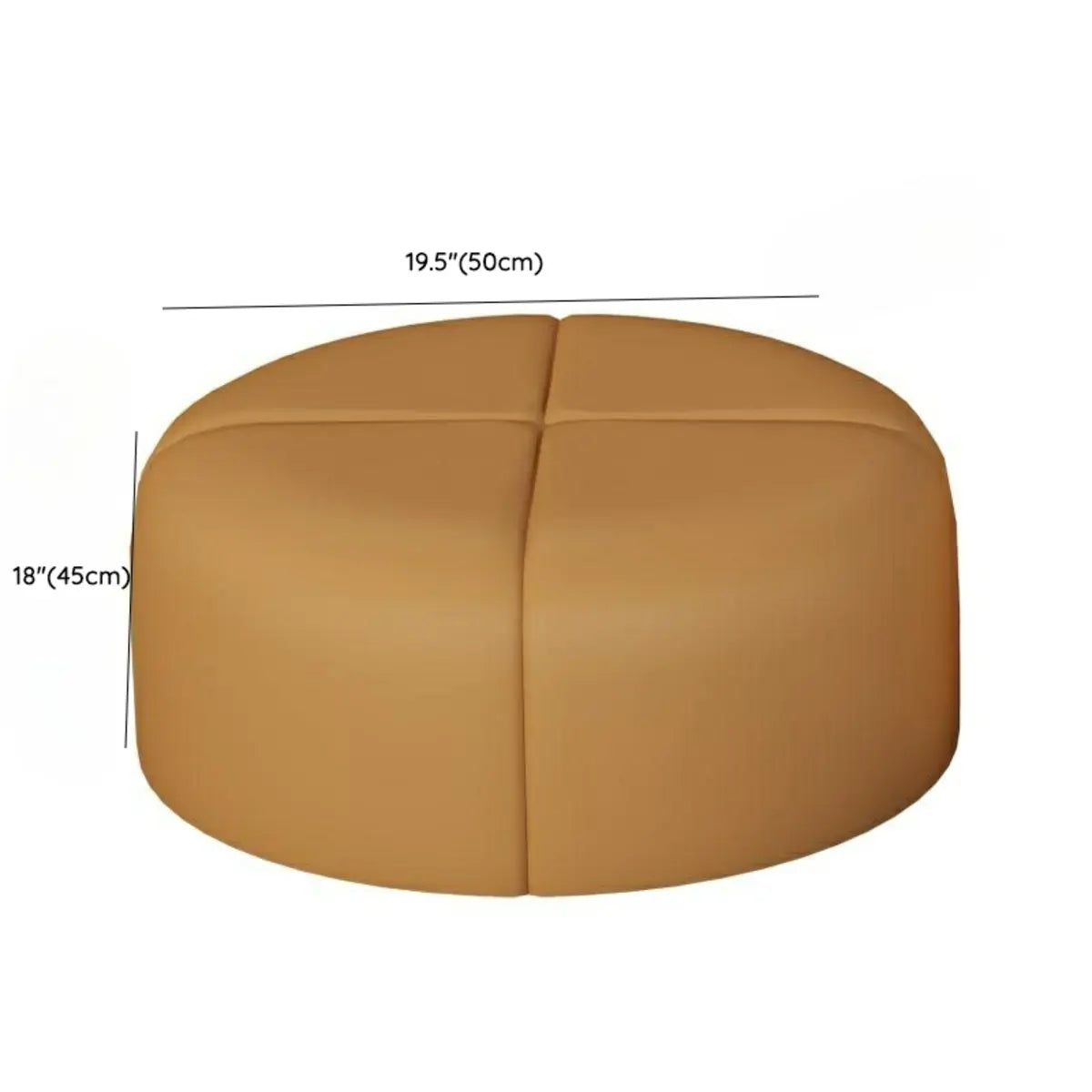 Curved Scratch Resistant Faux Leather Pillow Back Sofa Image - 36