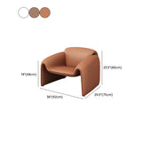 Curved Stain Resistant Faux Leather Sofa Seating Group #size