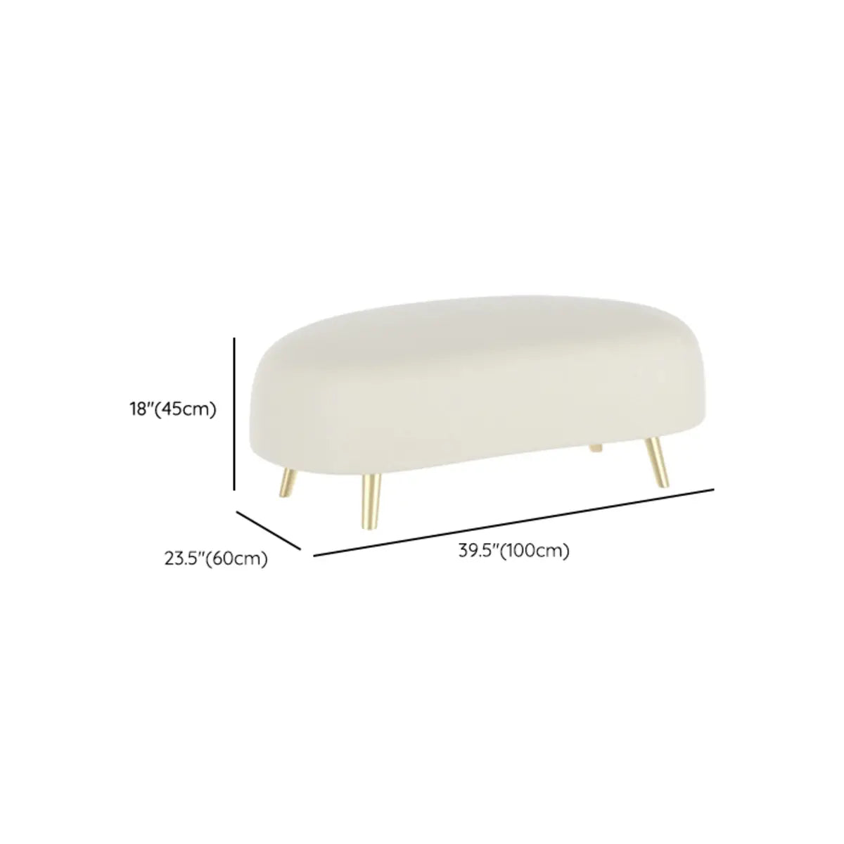Curved Stain Resistant Leather Upholstered Back Sofa 