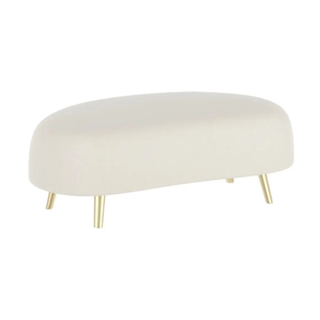 Curved Stain Resistant Leather Upholstered Back Sofa Image - 2