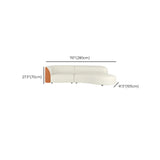 Curved Stain Resistant Leather Upholstered Back Sofa Image - 21