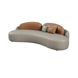 Curved Stain Resistant Sofa Seating Group with Table Image - 15