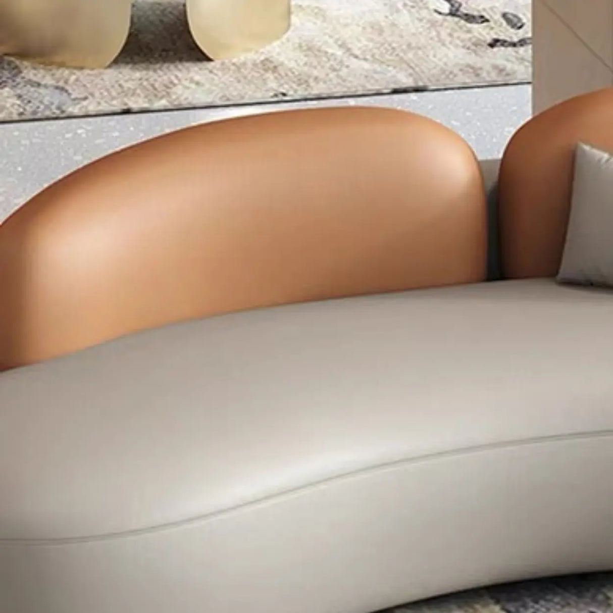 Curved Stain Resistant Sofa Seating Group with Table Image - 20