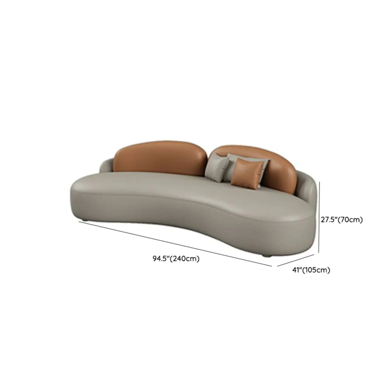Curved Stain Resistant Sofa Seating Group with Table Image - 27