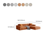 Cushion Back L-Shape Fabric Off-White Large Recliner Sofa #size