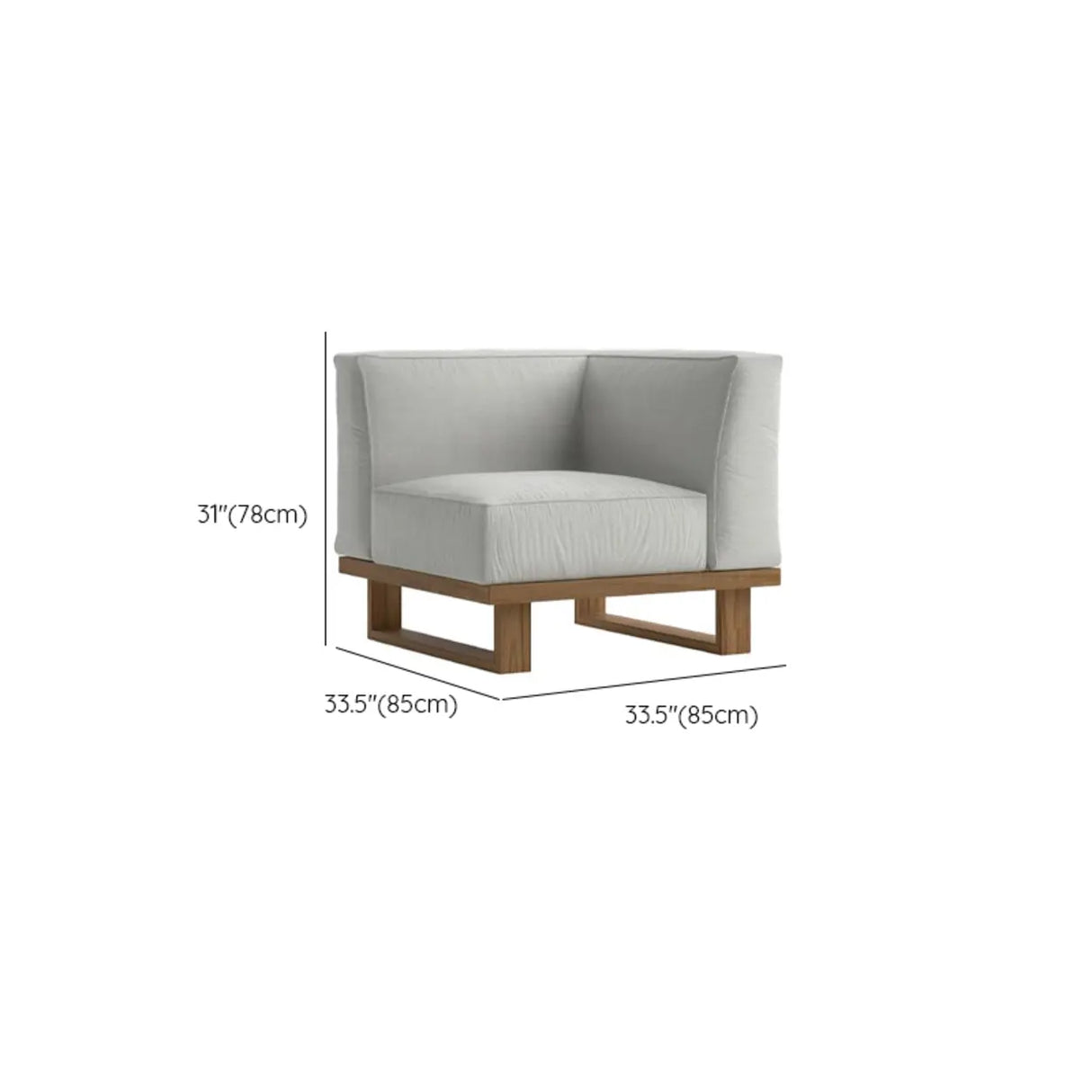 Cushions Included Corner Wood Beige Sectional Sofa Set Image - 15