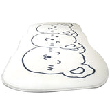 Cute Cat Shaped Polyester Ivory Kids Room Area Rug Image - 5