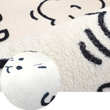 Cute Cat Shaped Polyester Ivory Kids Room Area Rug Image - 8